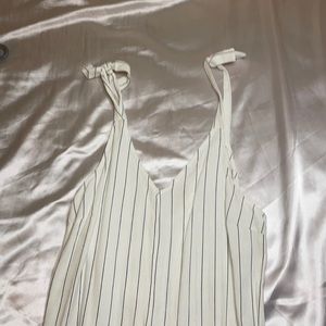 White and black striped jumps suit!